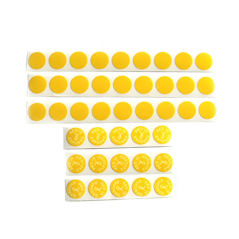 Radiation Exposure Stickers, Gamma/E-beam Irradiation Indicator Labels, Yellow to Red Sterilization Verification Tags 1000dots