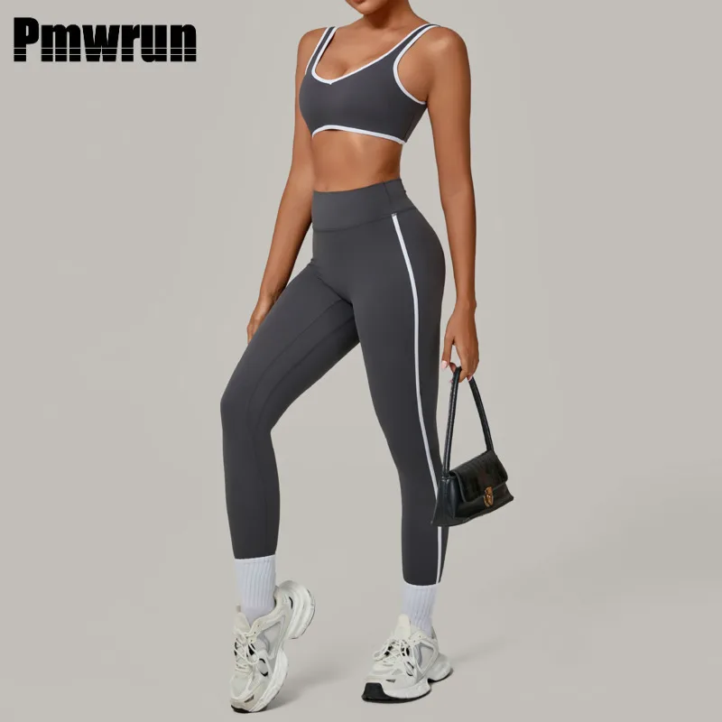 

Women's Tracksuit Yoga Set 2 Pieces Seamless Fitness Workout Sportswear Sports Bra High Waist Leggings Gym Clothing Sports Suit