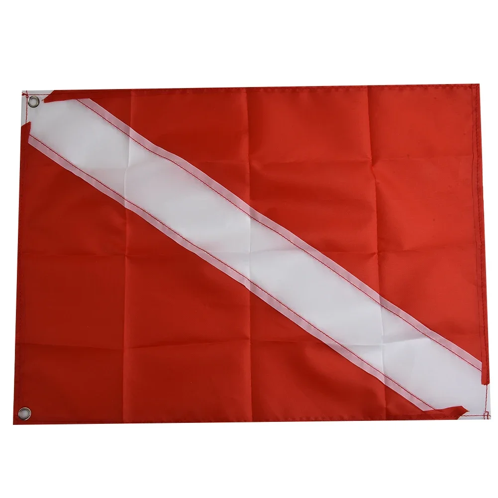 Scuba Dive Boat Flag Scuba Diving Sign Durable Marker Lightweight Red White Flags Water Sports Surfing Safety Accessories