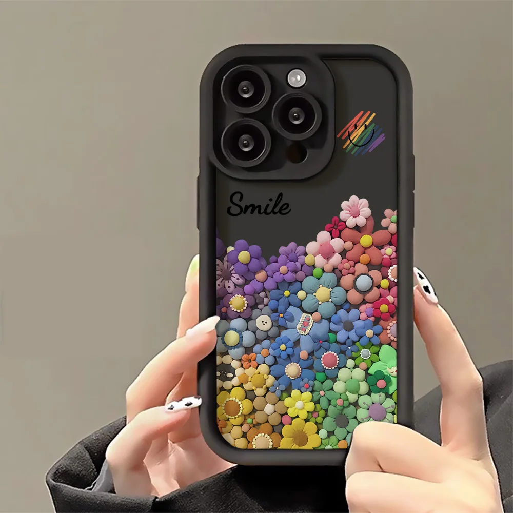 Sunflower Smile Case For Vivo Y27 Y22 Y16 Y17 Y30 Y35 Y36 Y51 Y36 Y91C Y93 Y91 Y12 Y11 Y20 Y15S Y21 Y32 Y78M Y93S Y90 Y95 Cover