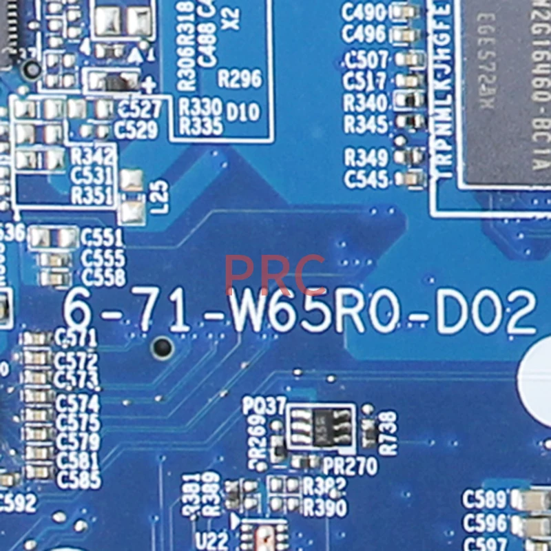 6-71-W65R0-D02 For HASEE W670RZ W670RC W650RC K650D Laptop Motherboard i5-6300HQ I7-6700HQ GM107 2G Notebook Mainboard