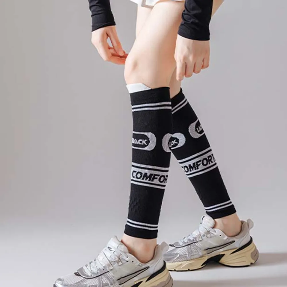 1 par de cubiertas para piernas, mangas de compresión para piernas, elasticidad, transpirable, manga de compresión para pantorrilla, compresa, absorción del sudor