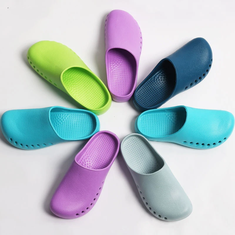 สีเขียวโรงพยาบาลผ่าตัดทางการแพทย์รองเท้าแตะผู้หญิงหมอ EVA ลื่นพยาบาล Clogs รองเท้าทางการแพทย์พยาบาล Clogs SPA Beauty Salon รองเท้า