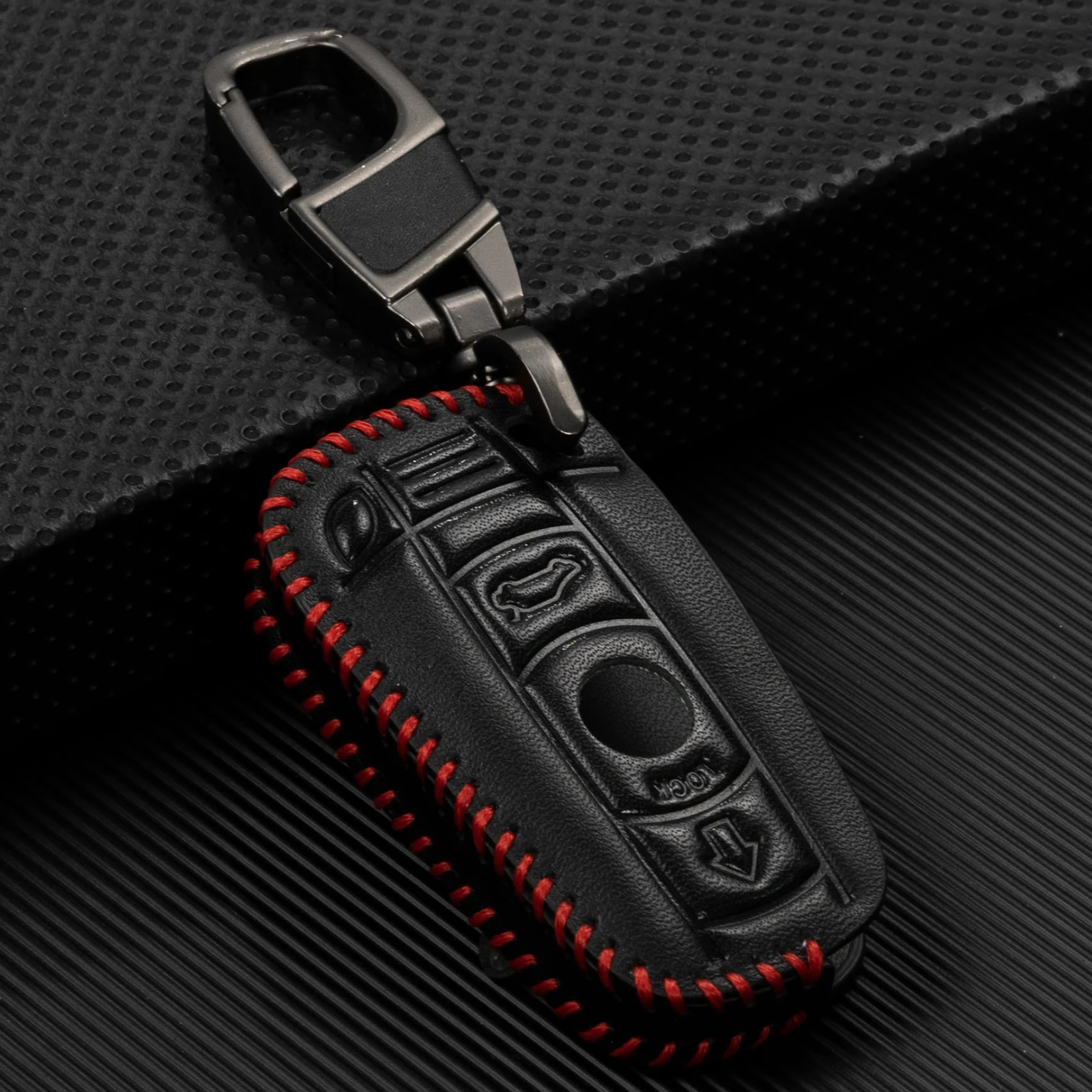 For BMW 1 3 5 6 7 Series E89 X3 X5 X6 E70 E71 E72 Z4 E60 E61 E90 E91 E93 PU Leather Key Case Cover Shell Holder Key Fob Chain