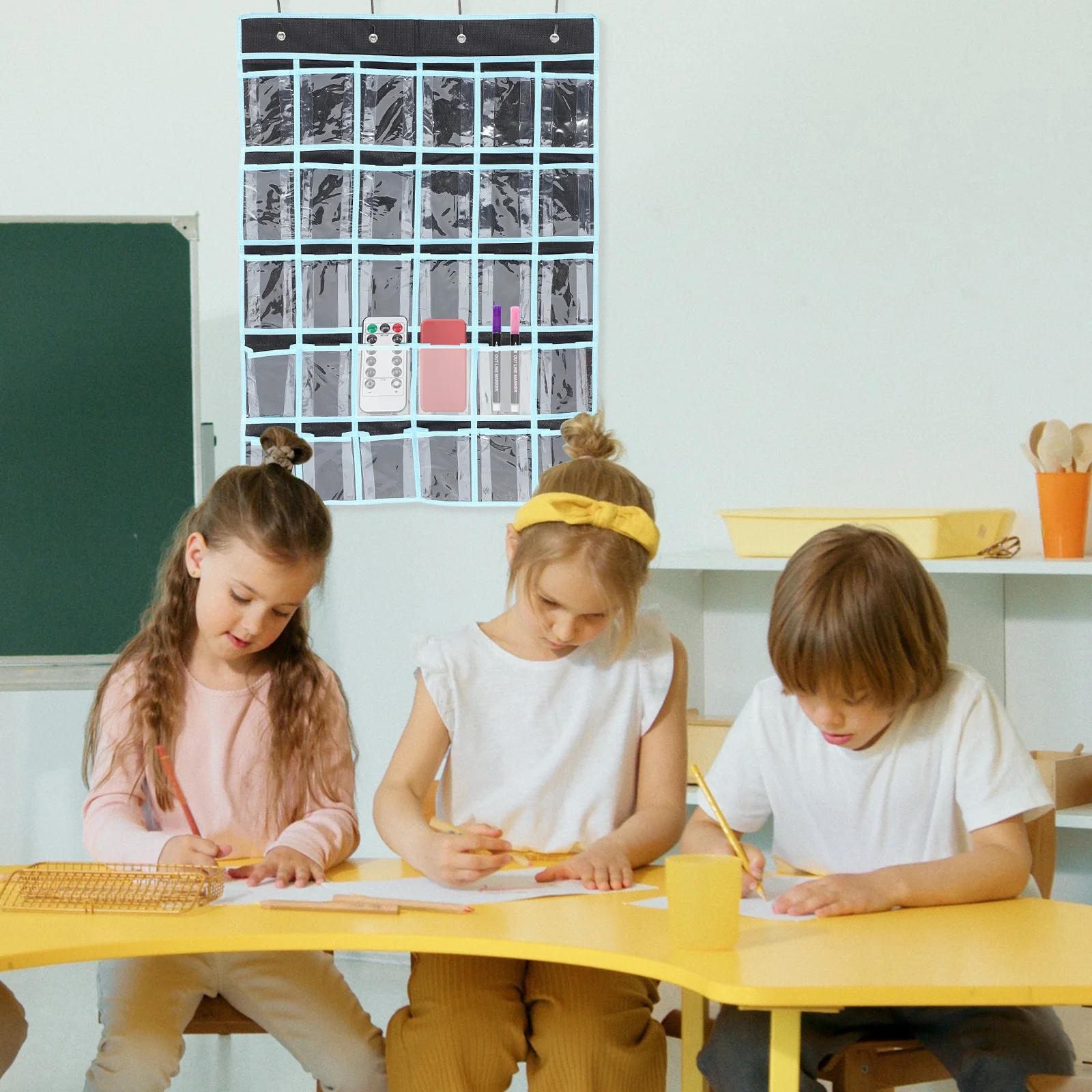 

Multi-pocket Storage Bag Mobile Phone Classroom Organizer Cell Holder for Child