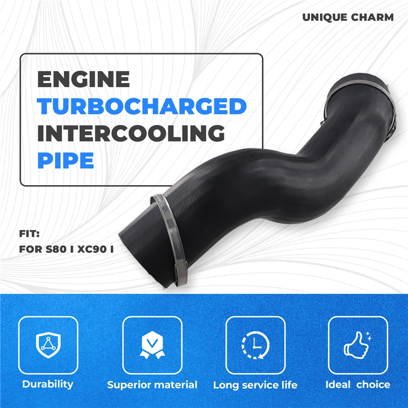 Pipa Selang Asupan Udara Mobil 30680217 untuk Volvo S80 I Xc90 I Pipa Intercooler Xc90 2.4D D5 D3