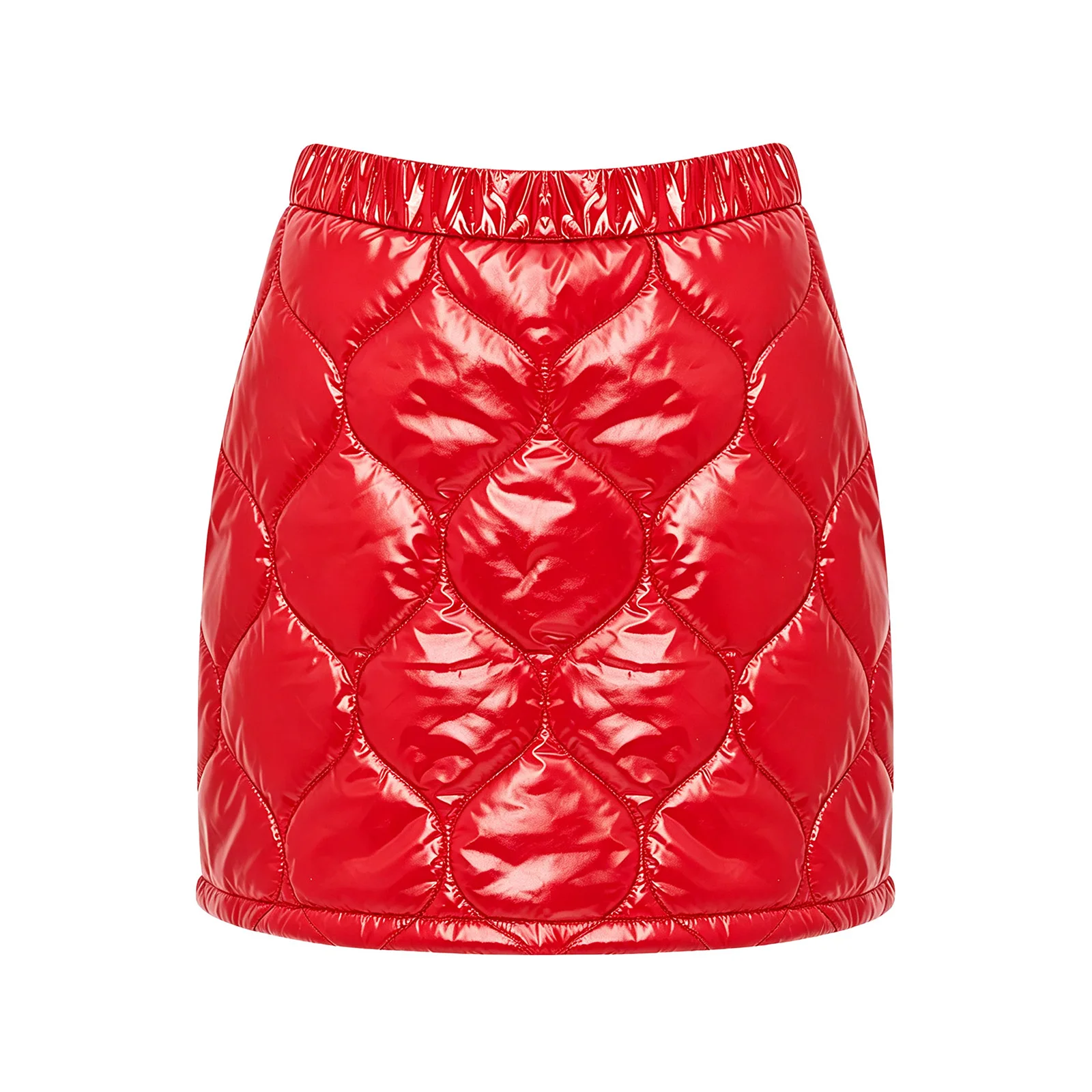 Women Quilted Puffer Skirt High Waist Mini Skirt Waterproof Warm Padded Skirt for Club Hiking Winter Windproof Warm A-line Skirt