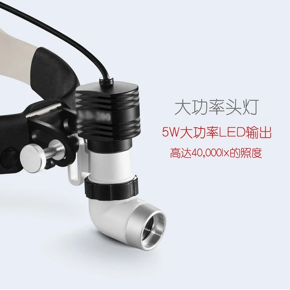 AmywellMED 5W LED كشاف أمامي لجراحة الأنف والأذن والحنجرة عن طريق الفم عالي الطاقة مصباح أمامي للفحص الجراحي العميق