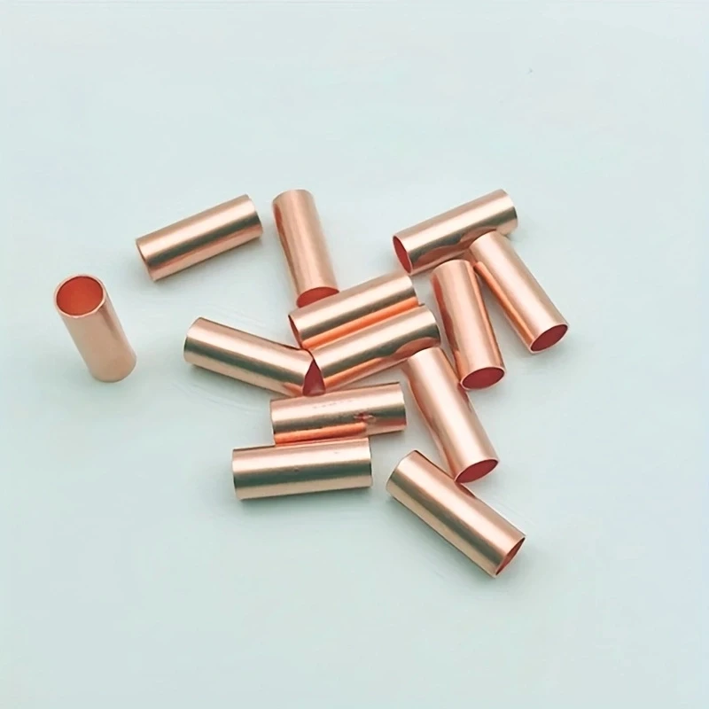 100Pcs Copper Ring Terminals Wire Crimp Connectors Bare Cable Battery Terminals Soldered Connectors for Electrical Wiring