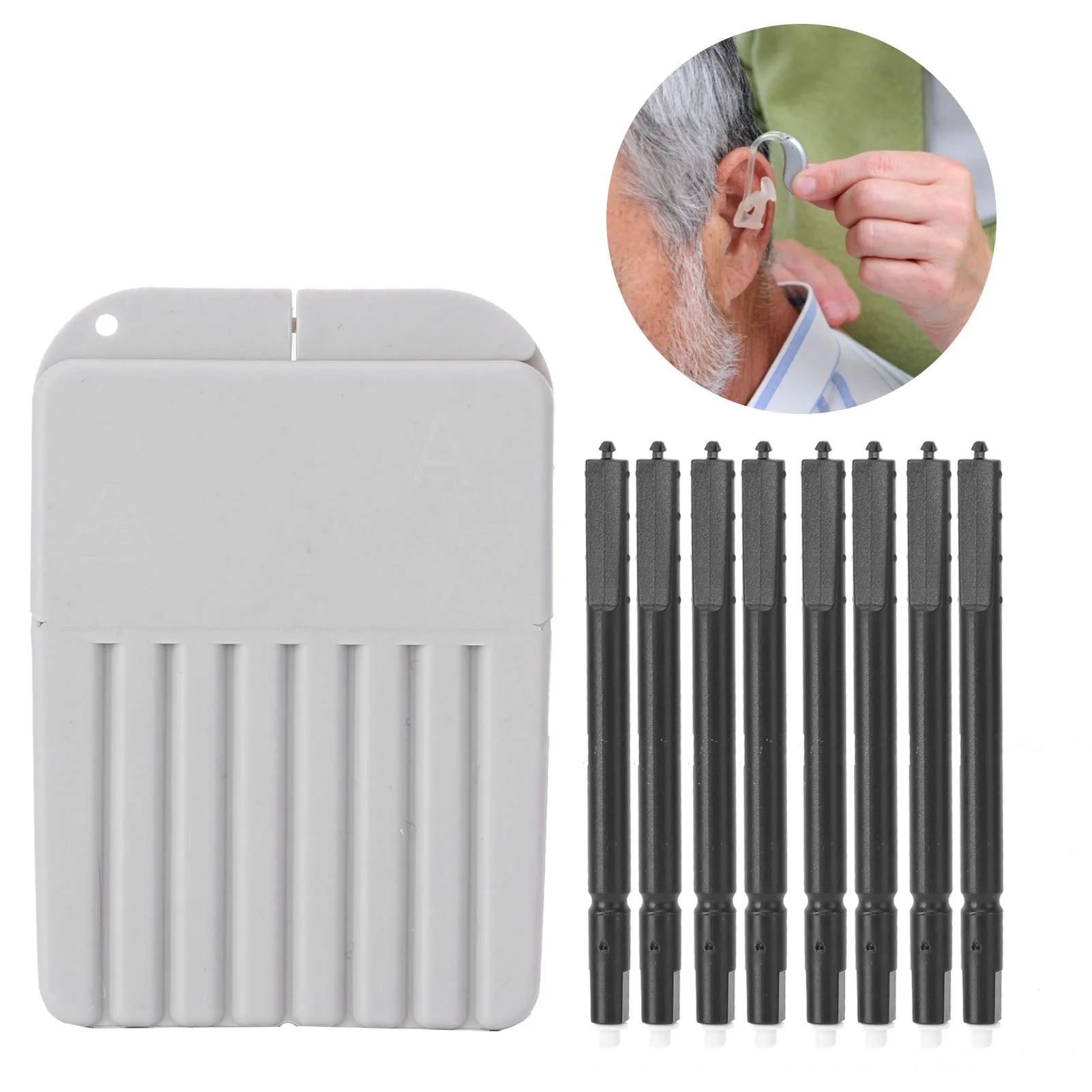 8Pcs/Box 1.2mm Hearing Aid Ear Wax Guards Filters Hearing Assistance for Dustproof Prevents Hearing Aid Guard