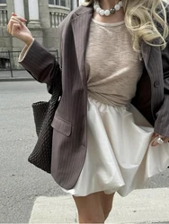 Hirisionsan A-line Spring Summer Satin Skirt Women Plaid Female Clothes 2025 New Casual High Waist Elegant Basic Mini Skirts Y2k
