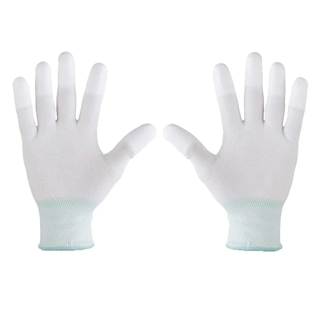 Sewing Gloves White Green Comfortable Non Slip Quilting Gloves for Digital Embroidery Sewing Machine