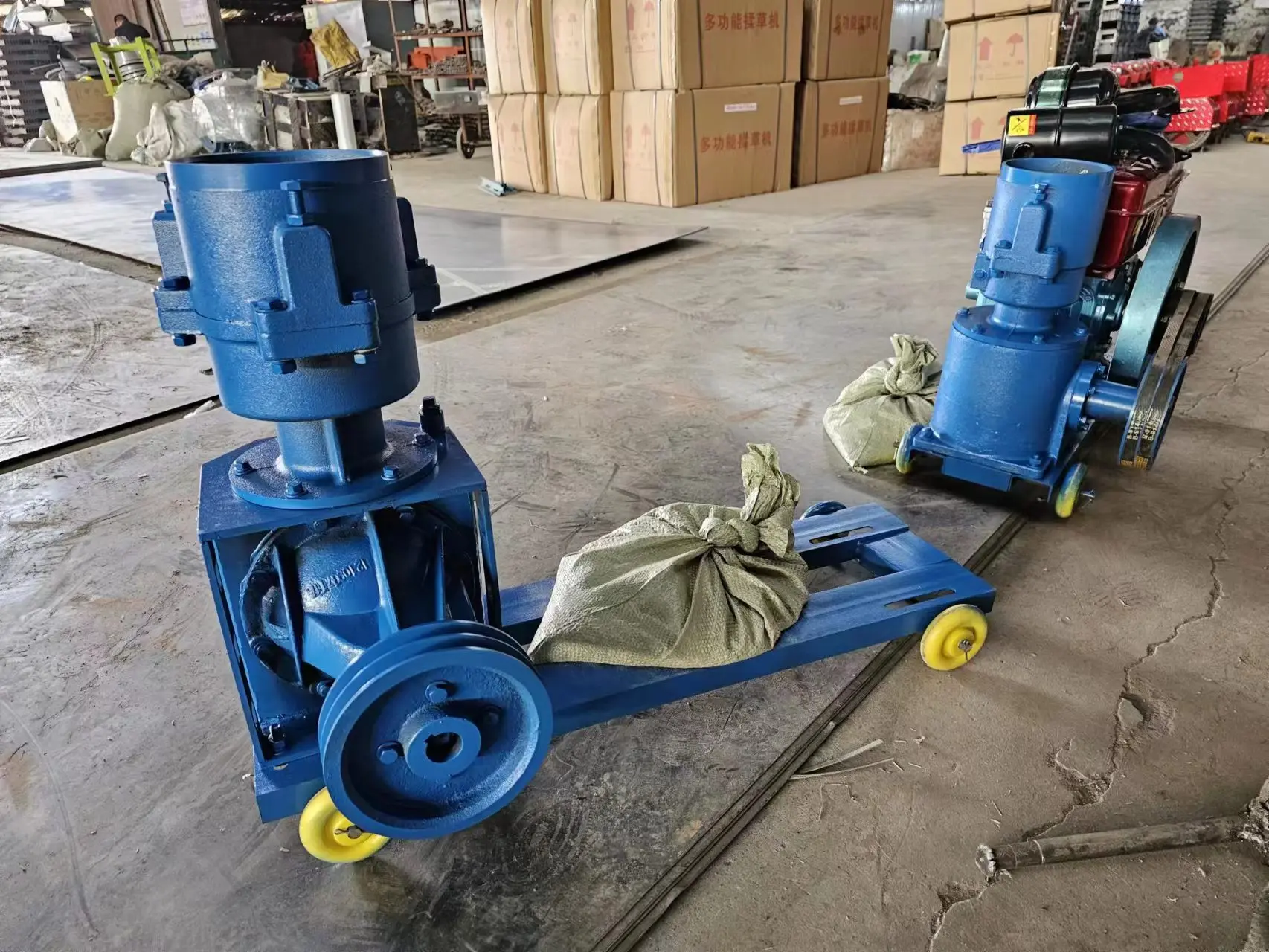 Industriële Vee Kippenvoer Pellet Extruder Geit Koevoer Pellet Making Machine HJ-KL160