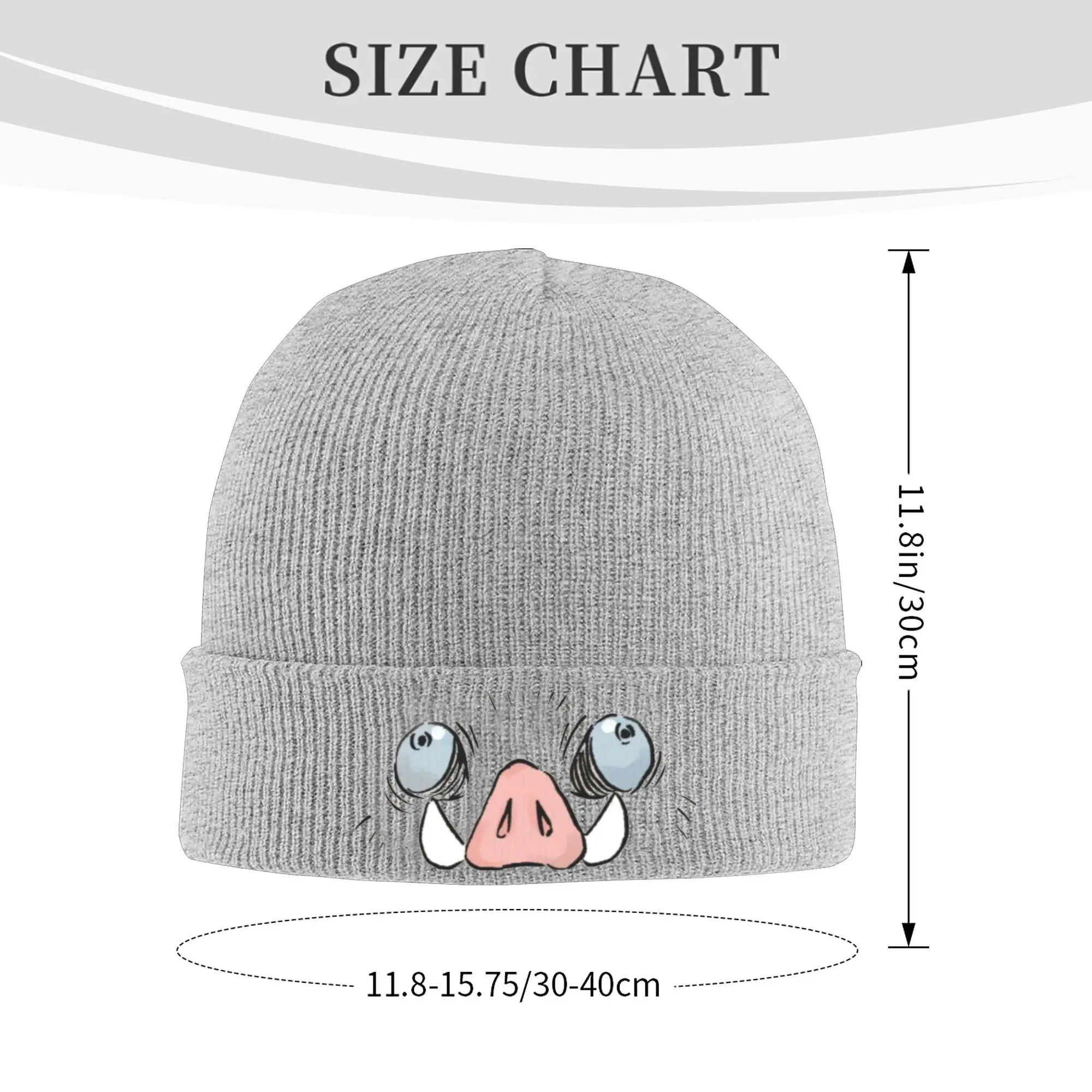 Men Women Slouchy Beanie Demon Slayer Inosuki Ashibira Winter Warm Skull Knitted Hat Cap Japanese Anime Beanies Skullies