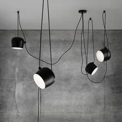 Lampe Suspendue Industrielle en Forme d'Araignée à Long Fil, Design Nordique Créatif, Luminaire Décoratif d'Nik, Idéal pour un Salon, une Chambre à Coucher, un Restaurant, un Bar ou une Cuisine