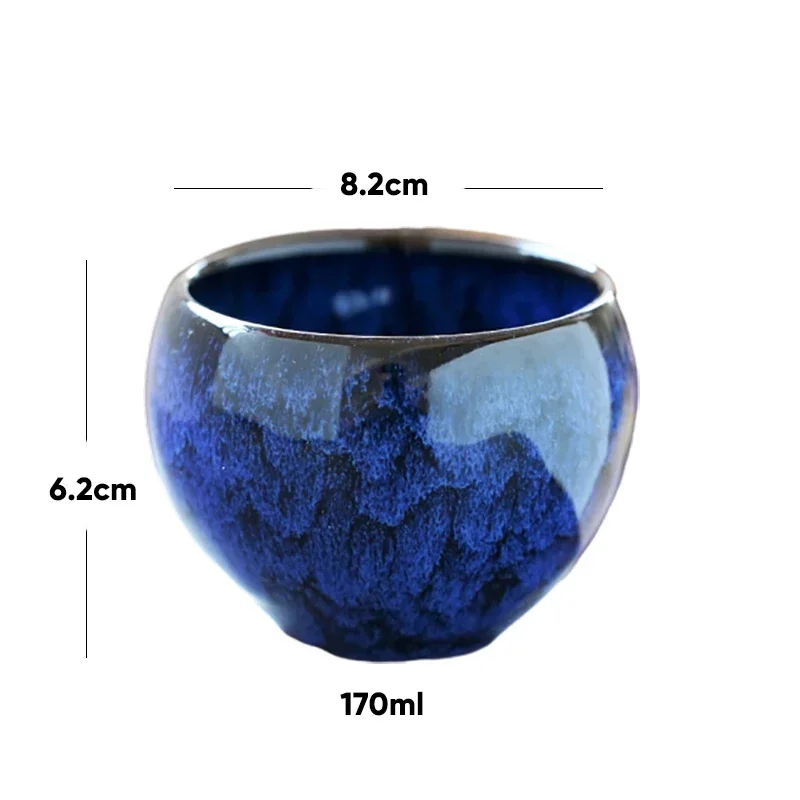 1pcs 170ml Ceramic Coffee Cup Kiln Change China Porcelain Kung Fu Tea Cups Pottery Drinkware Tableware Wholesale Egg Style