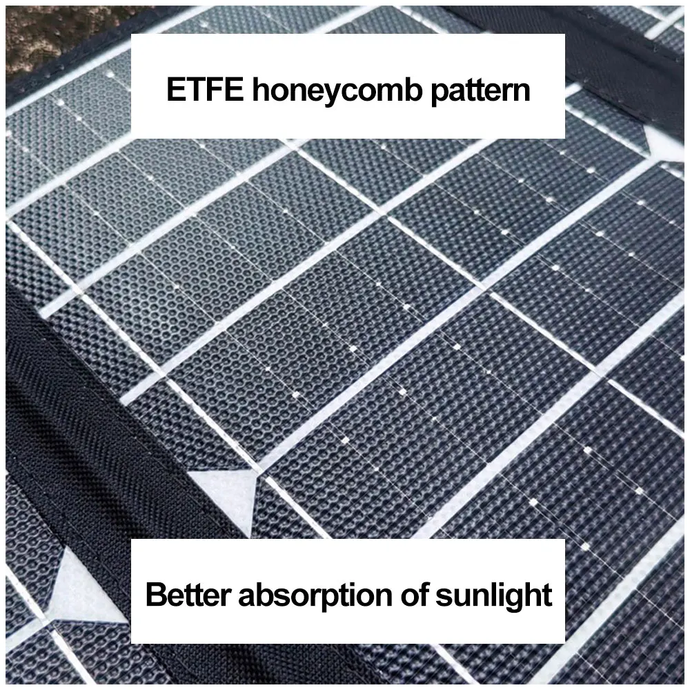 Tarrahaw 60w Etfe Solar Panel ETFE Solar Folding Pack DC18V USB QCFast Charger Outdoor Waterproof Portable Folding Solar Panel