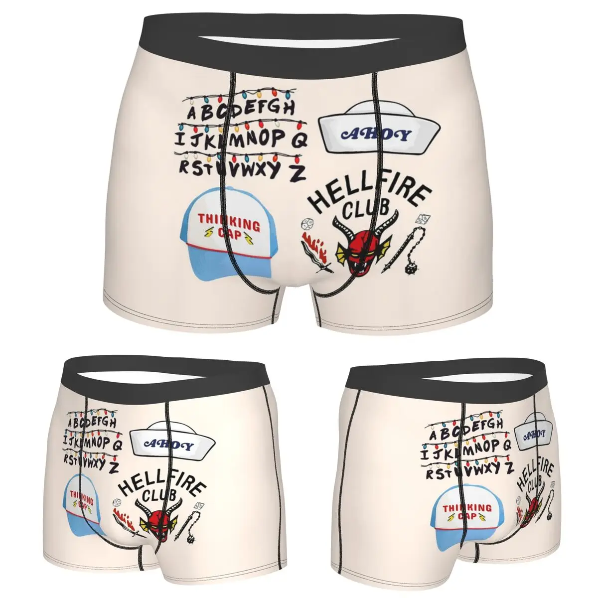 

Boxer Underpants Shorts Stranger Sticker Panties Men's Breathable Underwear for Homme Man Boyfriend Gift