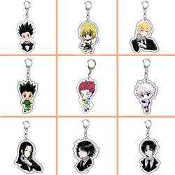 HunterxHunter Gon Freecss Cartoon Acrylic Keychains Killua Zoldyck Pendants Kurapika Keyring Hisoka Bag Tag Trendy Collection