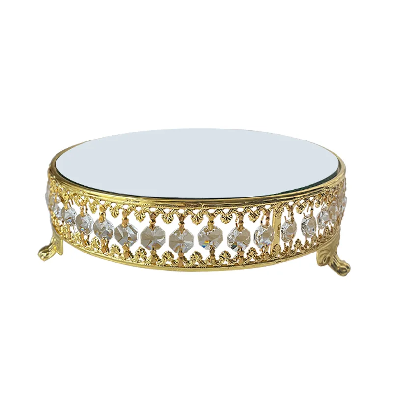 LMM crystal fruit plate mirror tray wedding arrangement dessert table ornament display stand