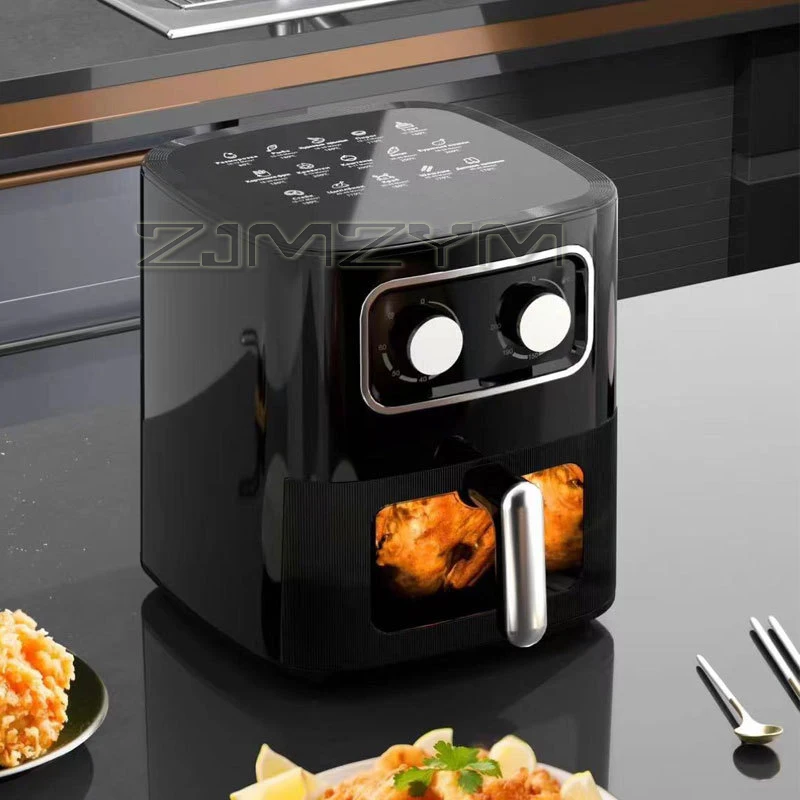 10L Large Capacity Intelligent Automatic Air Fryer Oven 220V Household Multi-function Smart Touchscreen Deep Fryer Without Oil