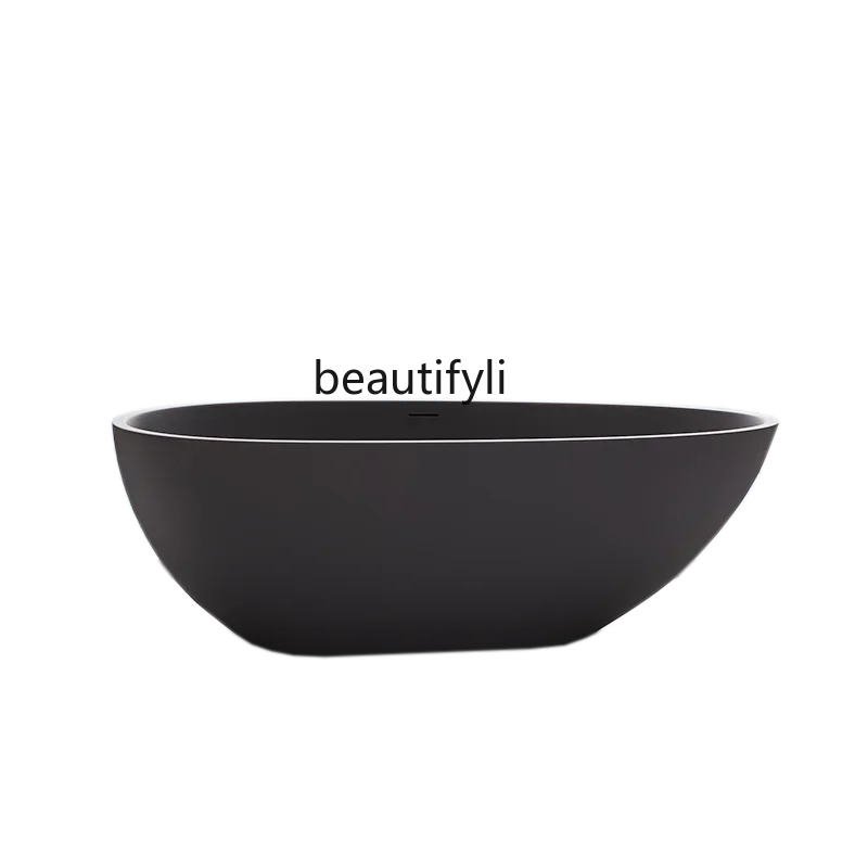 

Q Family Couple Hotel Artificial Stone Bathtub Independent Integrated Goose Egg SPA Bath