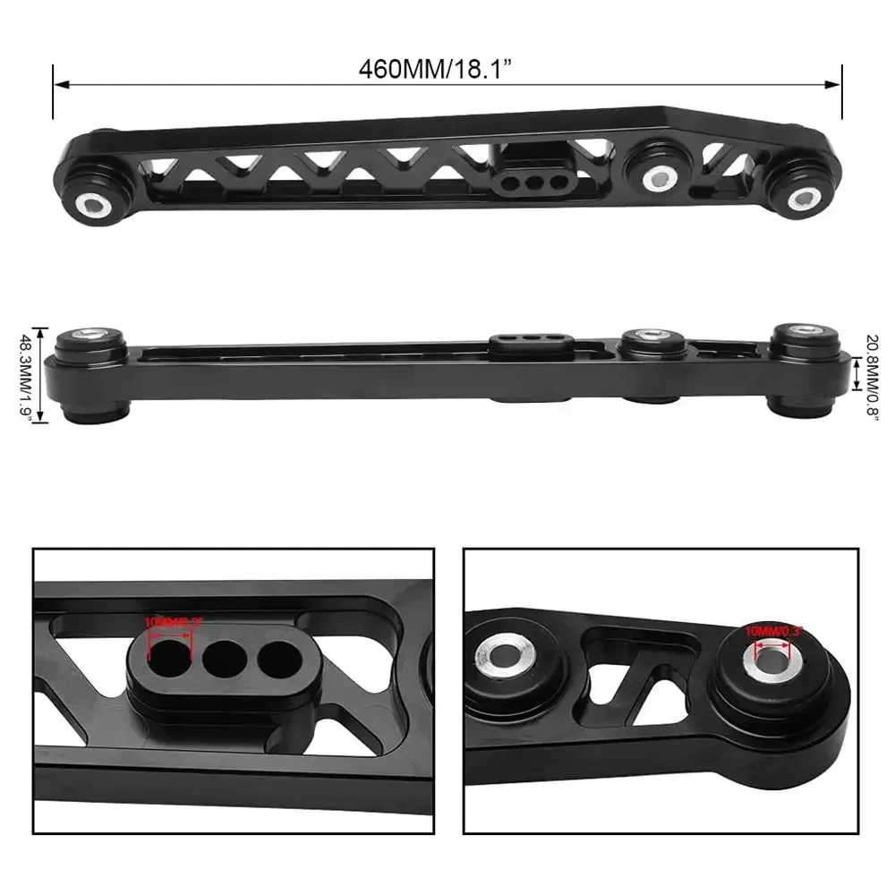 Rear Lower Traction Control Arms 1Pair With Bushing For Honda Civic 96‑00 EK EM1 Suspension Replacement Parts