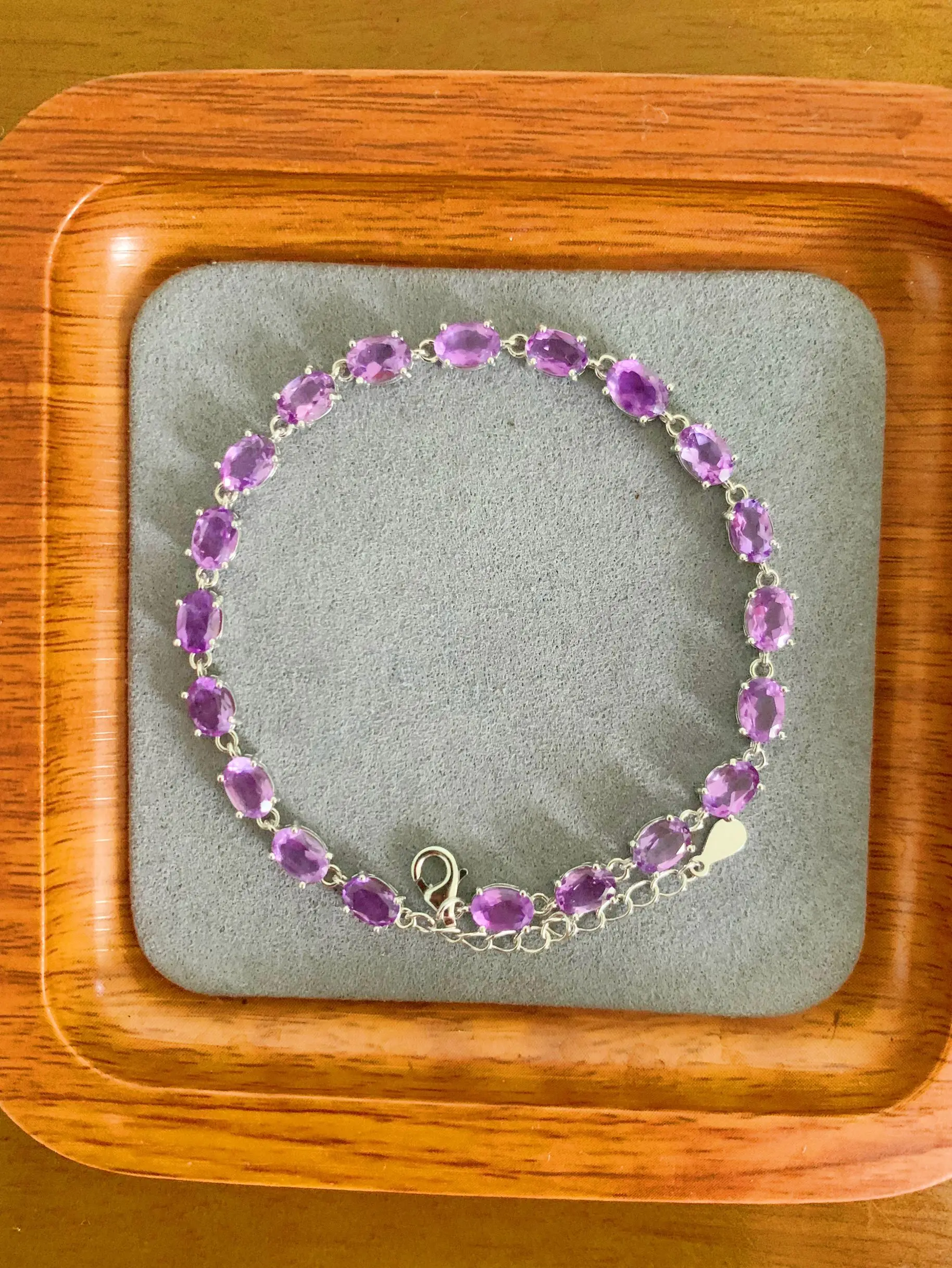 Amethyst Fine Jewelry Woman Amethyst Bracelet With Natural Amethyst Gemstone 4*6mm Bracelet Amethyst Jewelry For Dating Gift