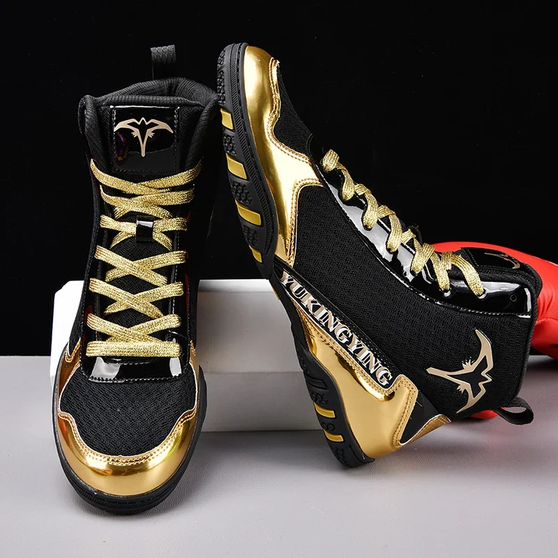 

2026 новые роскошные мужские и женские борцовские ботинки для соревнований, спортивные боксерские боевые ботинки, удобная обувь для тренировок в тренажерном зале
