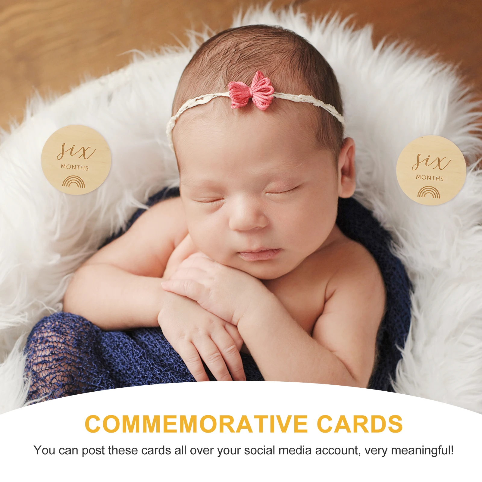 

Growth Commemorative Cards Photography Props For Baby Photo Prop for Newborn Growth Cards Baby Shower Party DIY Decor