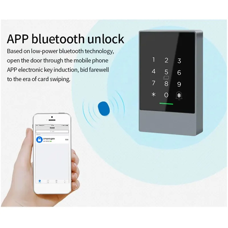 B03B-Nfc Tag Ttlock Einsteckschloss Fingerabdruck Türstatus Sensor G2 Gateway Smartphone App 13,56 MHz (K3F)