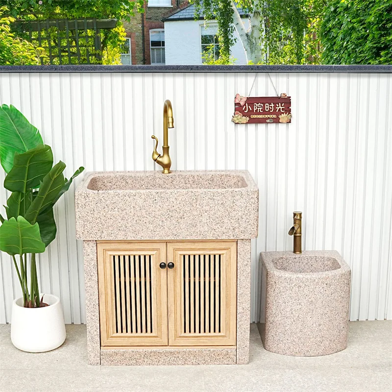 Marble integrated laundry pool stone courtyard sink balcony outdoor outdoor pool granite stone wash basin