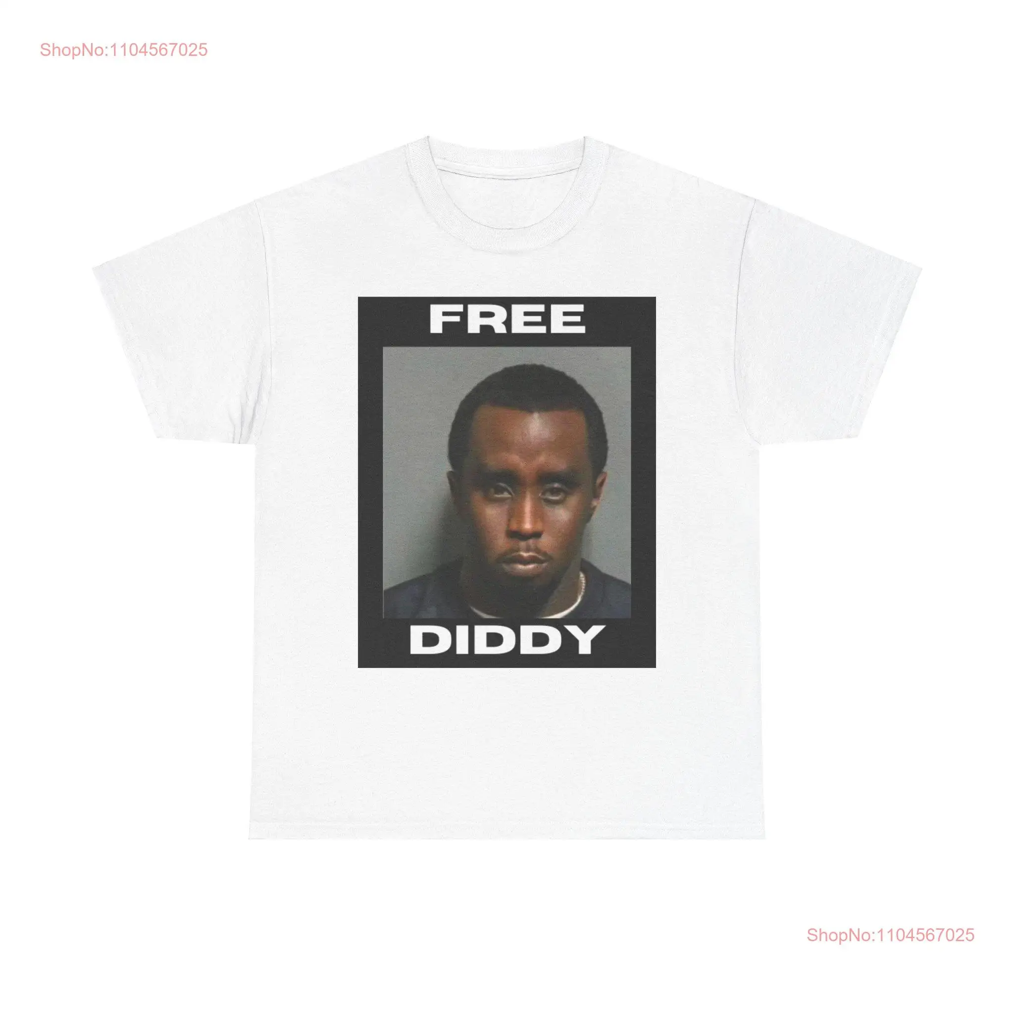 FREE DIDDY T Shirt Party Him Hip Hop long or short sleeves