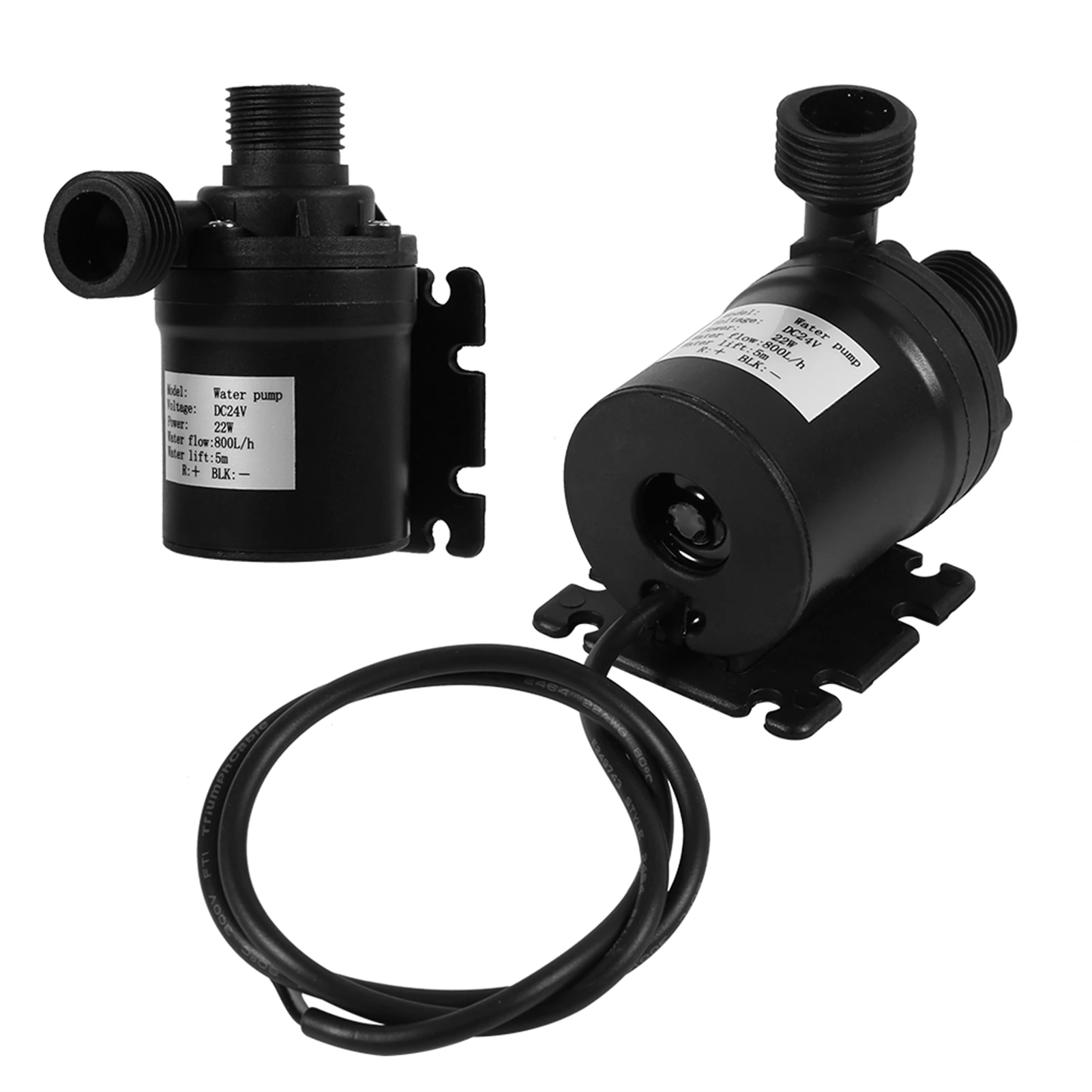 DC 24V pompa sirkulasi air panas, Motor akuarium tanpa sikat energi surya 800L/H 5M