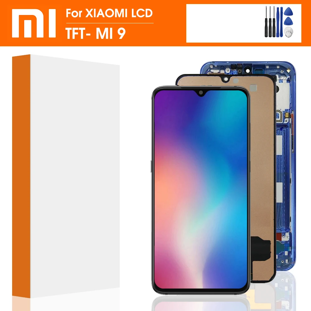 

100% протестированный ЖК-дисплей 6,39 дюйма для Xiaomi 9 Xiaomi Mi 9 Xiaomi Mi9, ЖК-дисплей, сенсорный экран, Замена с рамкой, детали в сборе