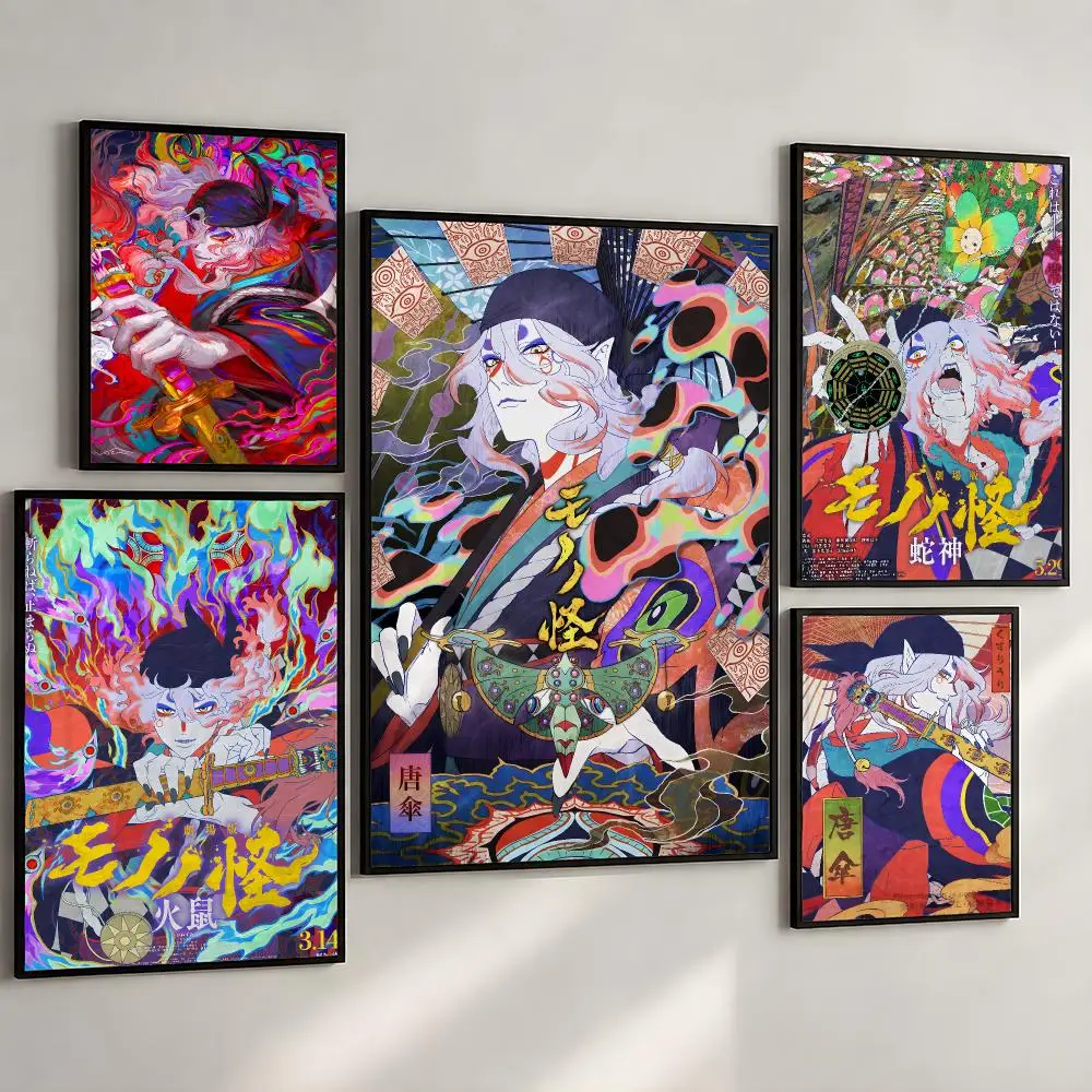 Anime Mononoke Medicine Seller Poster PP Wall Art Print Removable Water-Resistant Home Decor For Bedroom Apartment Gift