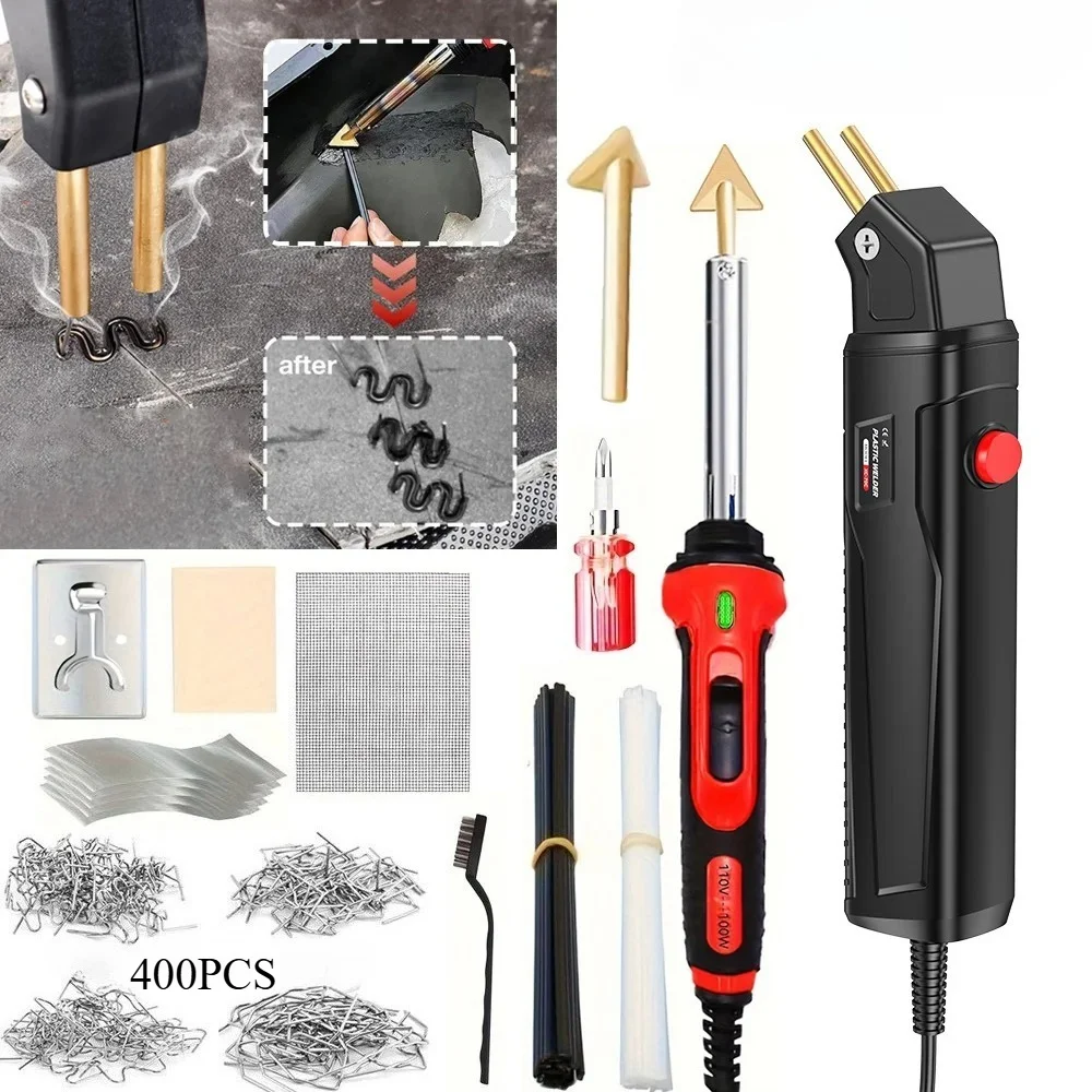 2026 New Upgrade100W 220VPlastic Welder, 400Staples Hot Stapler Kit Plastic Welder Gun Kit, Car Bumper Repair Kit Plastic Kit