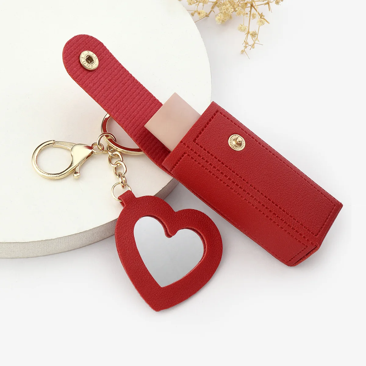 

Мини-сумка для ключей для хранения помады с маленьким зеркалом, брелок, подвеска, украшения, портативная сумка для помады