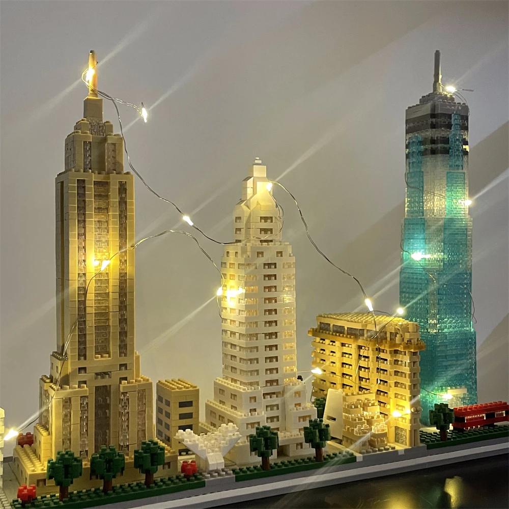 New York City Skyline-bouwspeelgoed: een gedetailleerd iconisch monumentmodel dat een ideaal cadeau voor architectuurliefhebbers is
