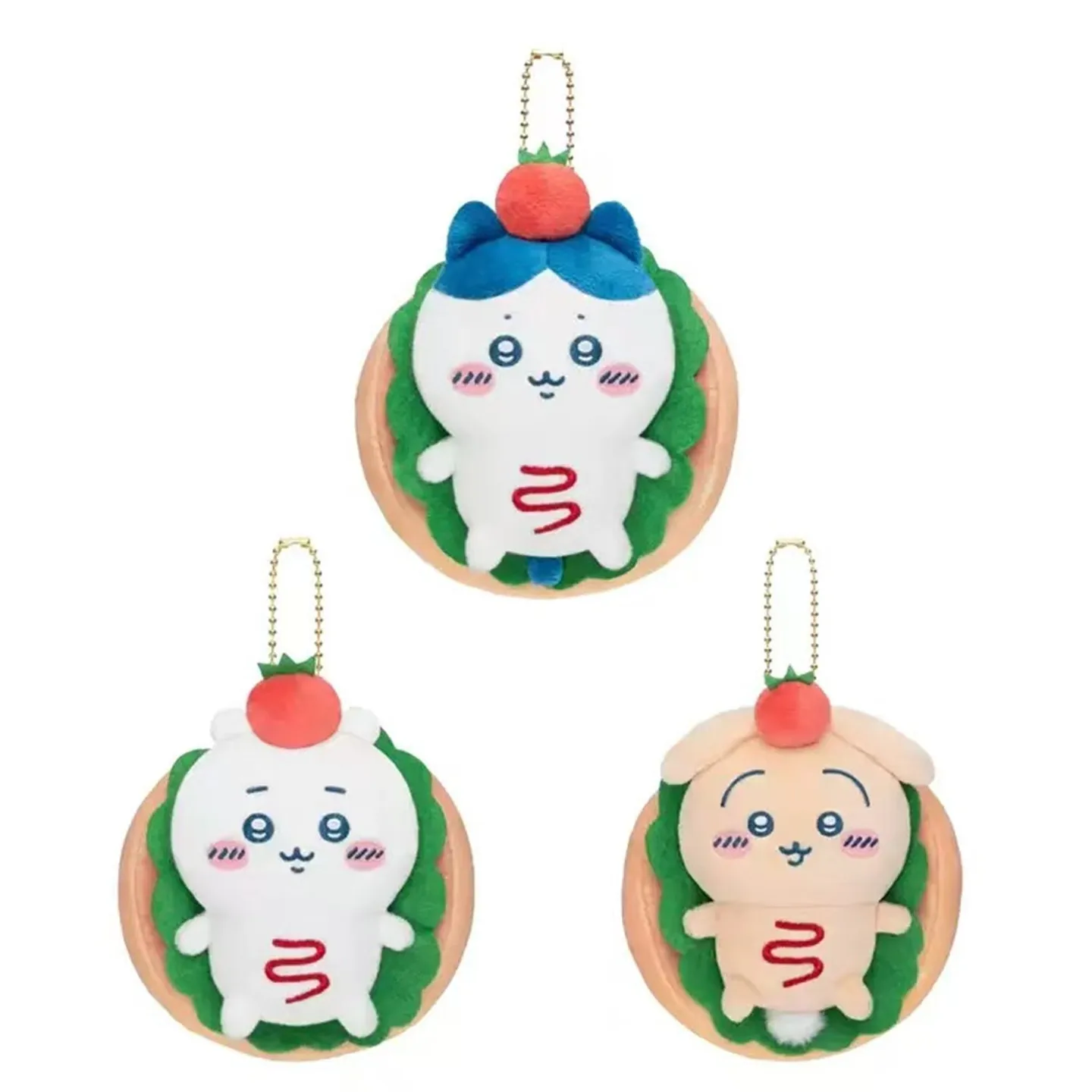 

Self-deprecating Bear Bakery Clerk Limited Sandwich Hot Dog Usagied Plush Doll 12cm Pendant Decoration Toy Keychain School Gift