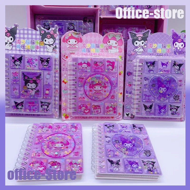 

Creative Sanrio Coil Notebook For Student Office Stationery Decompression Portable Notebook Kawaii Kuromi Writing Pad Wholescale