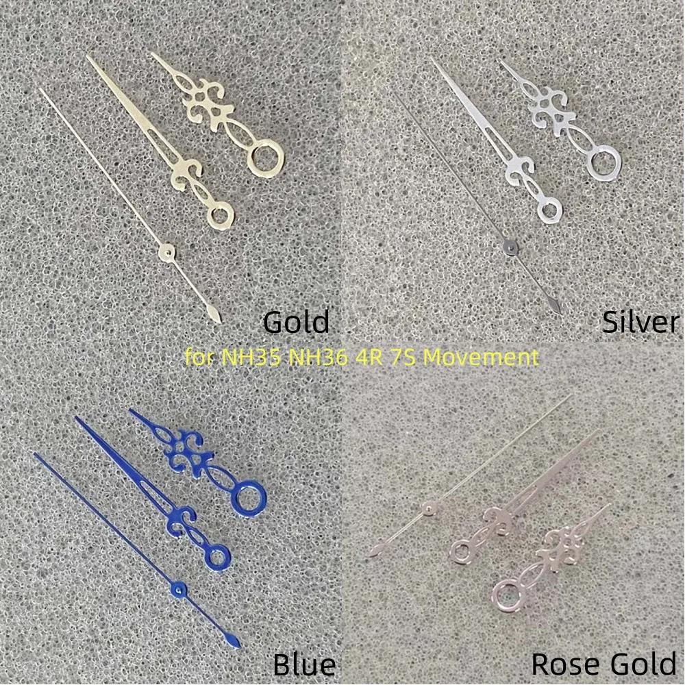 

Watch Hands No Luminous Blue/Silver/Gold/Rose Pointers Needles for NH35 NH36 4R 7S Mechanical Movement Watch Replace Parts