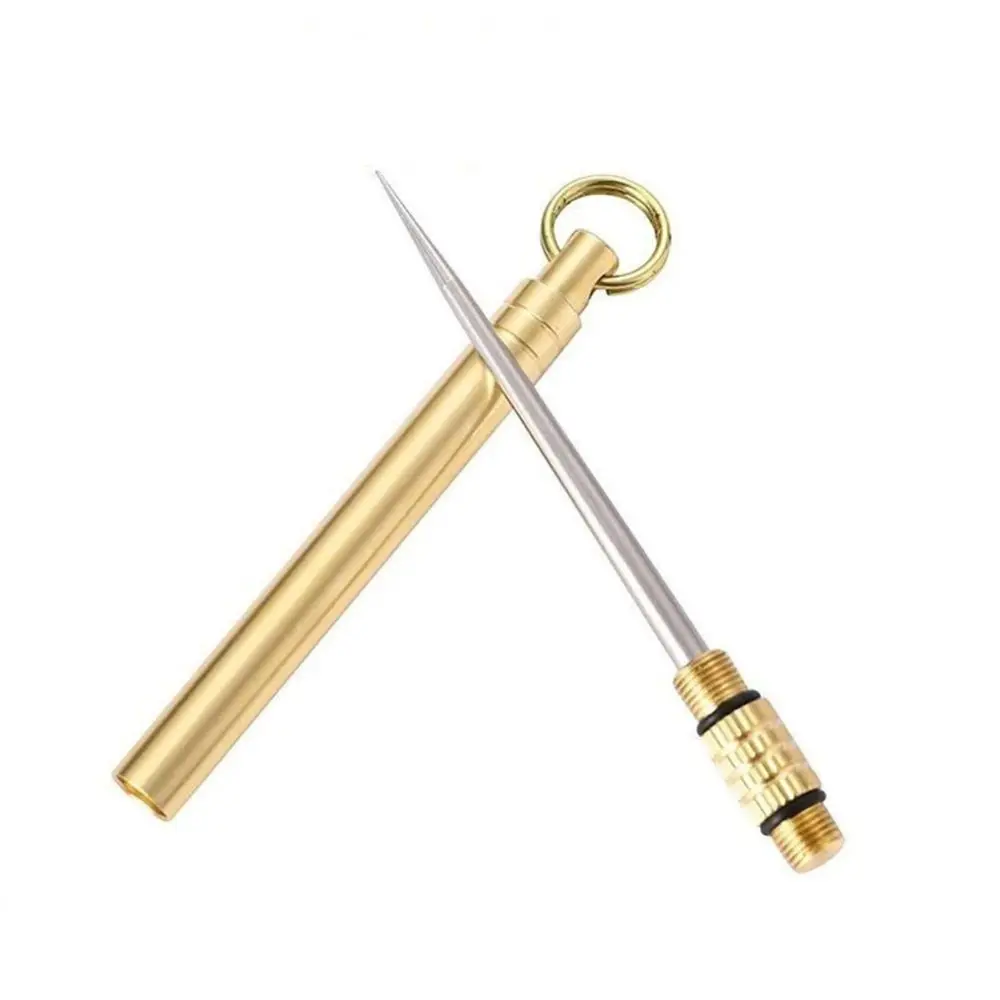 Portable Hookah Foil Puncher Titanium Multifunctional Toothpick Fruit Fork Camping Tool Toothpick Tube Better Than Dental Floss