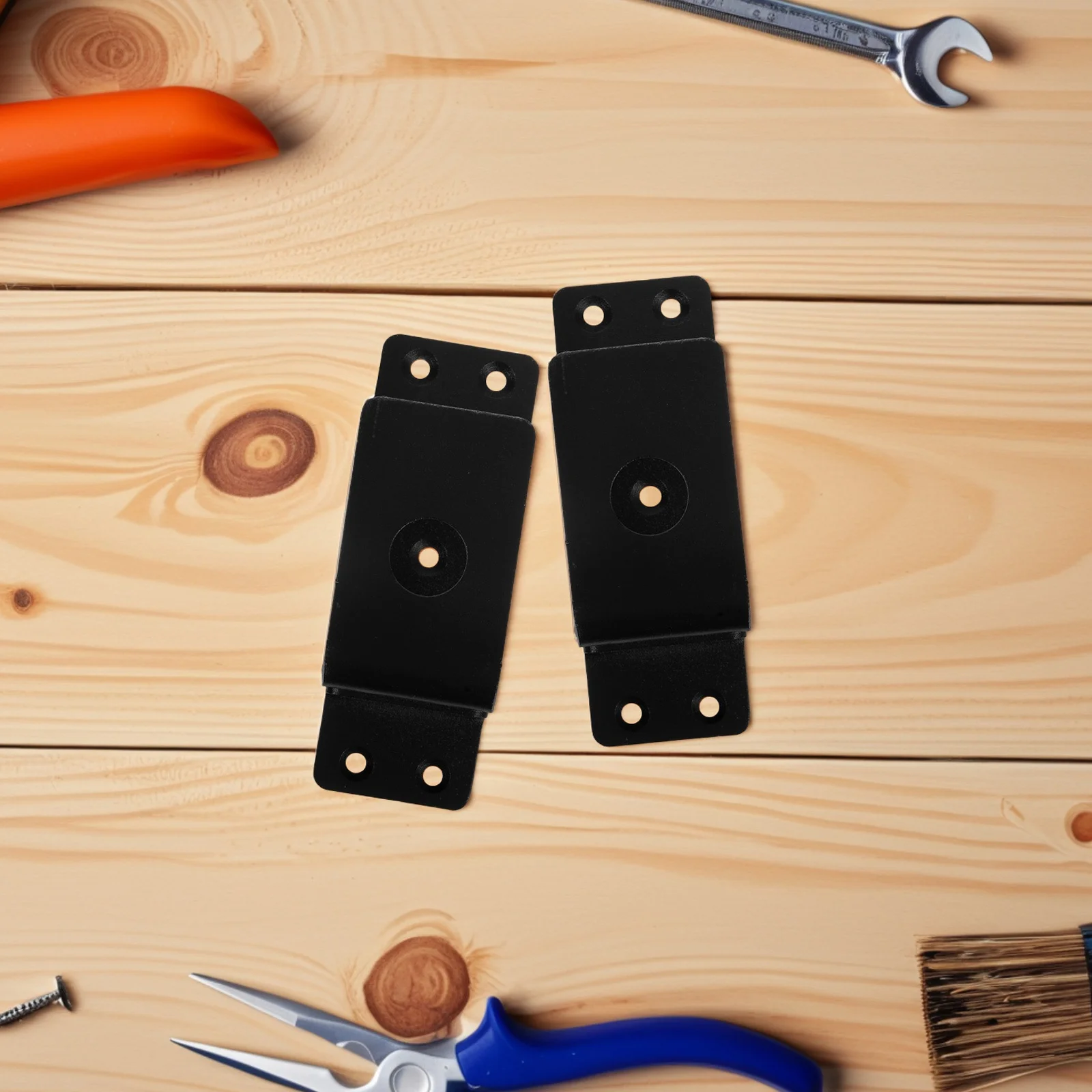 

1Set Heavy Duty Door Latch Bar Bracket Home Security Drop Bar Holder U Shaped Metal Bracket Gate Barricade Door Stopper