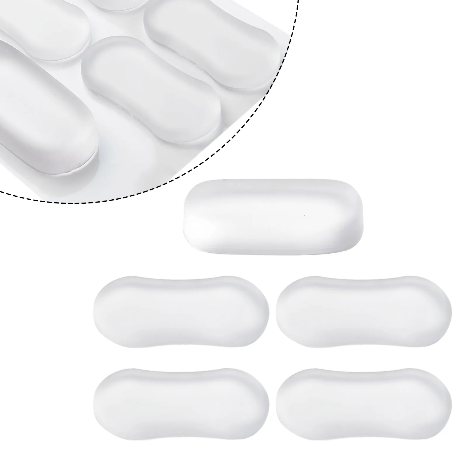 Bumpers Toilet Cover Transparent Transparent Rubber Mat Anti-collision Anti-vibration Mat Bidet Toilet Bumpers Silent Silicone