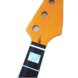 20 Frets Maple Electric Bass Guitar Neck 4 Strings With Rosewood Fingerboard Yellow Color Glossy Paint Customize Guitar Parts