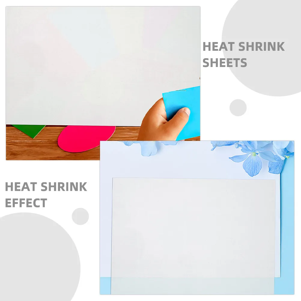 12 Sheets Printable DIY Heat Shrink Sheets Thin Flexible Shrink Film for Craft Making Handmade Jewelry Decoration Materials