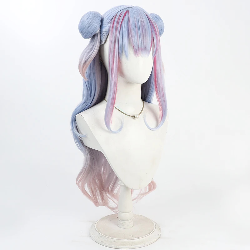 NIJISANJI Virtual YouTube Aoi Sakura Cos Cosplay Wig Halloween Carnival Party Prop Synthetic Hair Heat Resistant Fiber + Wig Cap