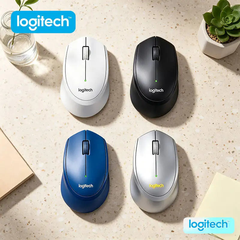 Logitech M280/M330/M100R  Silent Wireless Mouse Portable 2.4G USB Nano Receiver Light Slim for Home Office Laptop PC Mac Desk