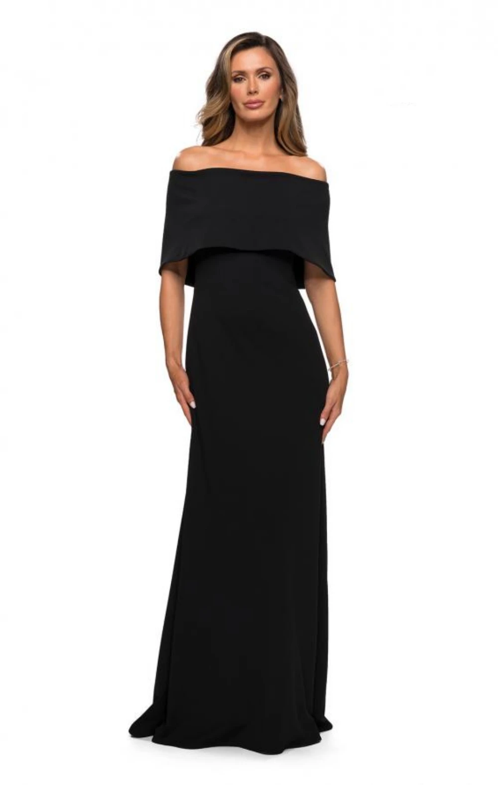 

Long Chiffon evening gown with off the shoulder top and three-quarter sleeve vestidos de fiesta elegantes 2024 cocktail dresses